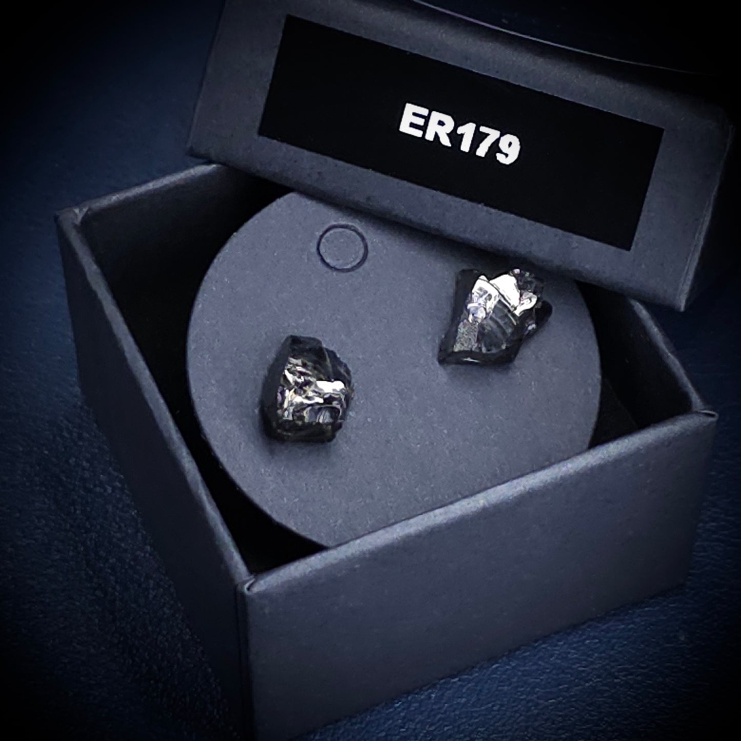 ER179 Type 1 Raw Shungite Earrings Set