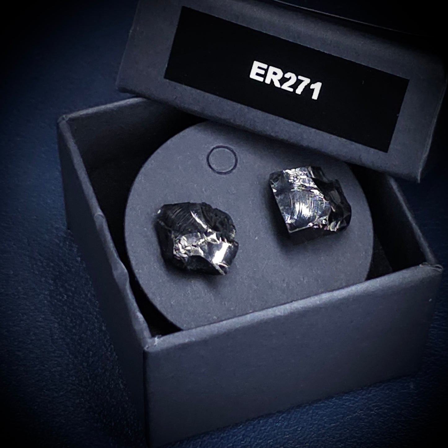 ER271 Type 1 Raw Shungite Earrings Set