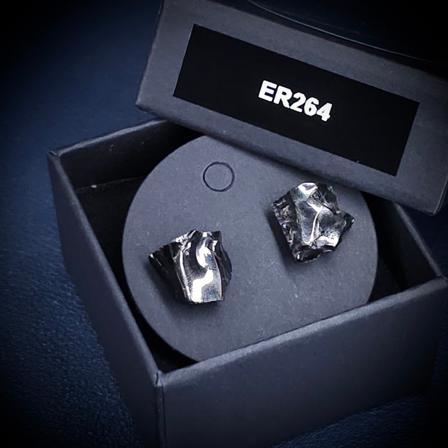 ER264 Type 1 Raw Shungite Earrings Set