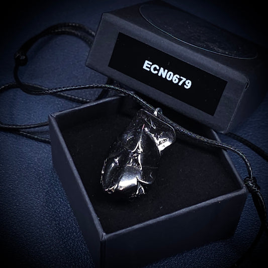 ECN0679 - 6.79g ELITE RAW TYPE 1 SHUNGITE PENDANT NECKLACE