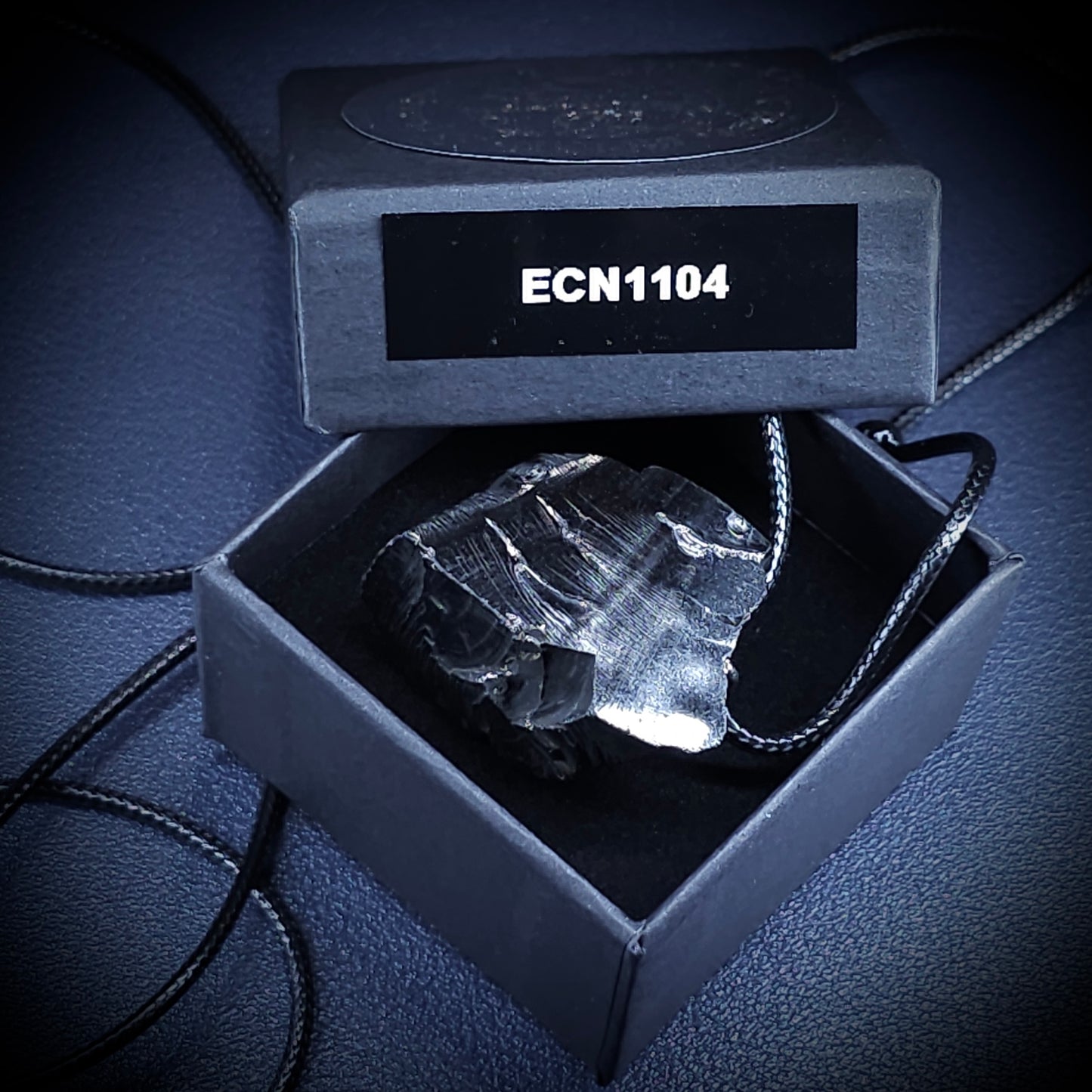 ECN 1104- 11.04g ELITE RAW TYPE 1 SHUNGITE PENDANT NECKLACE