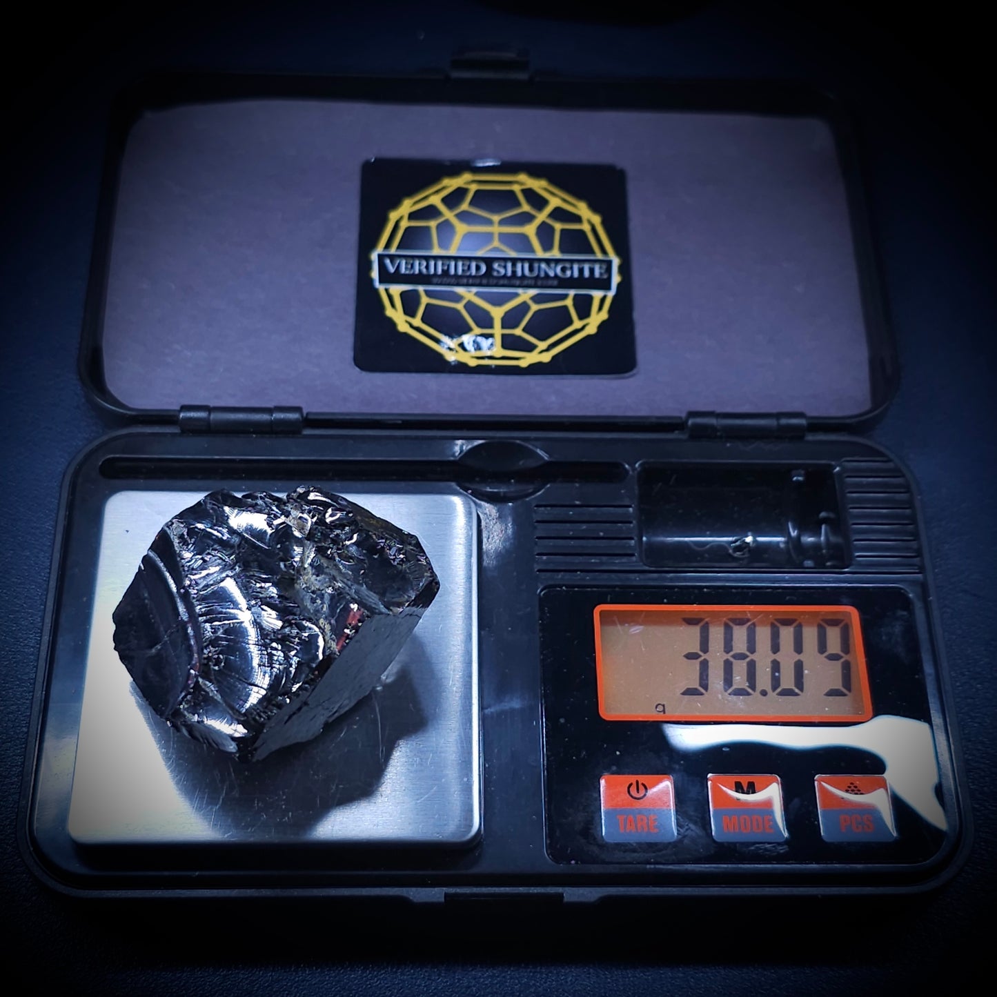 DMG3809-DEEP MINE ELITE TYPE 1 NOBLE SHUNGITE 38.09g