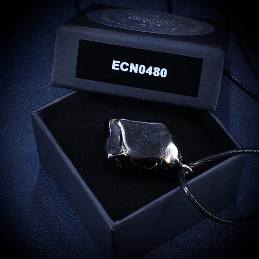 ECN 0480 - 4.8g ELITE RAW TYPE 1 SHUNGITE PENDANT NECKLACE