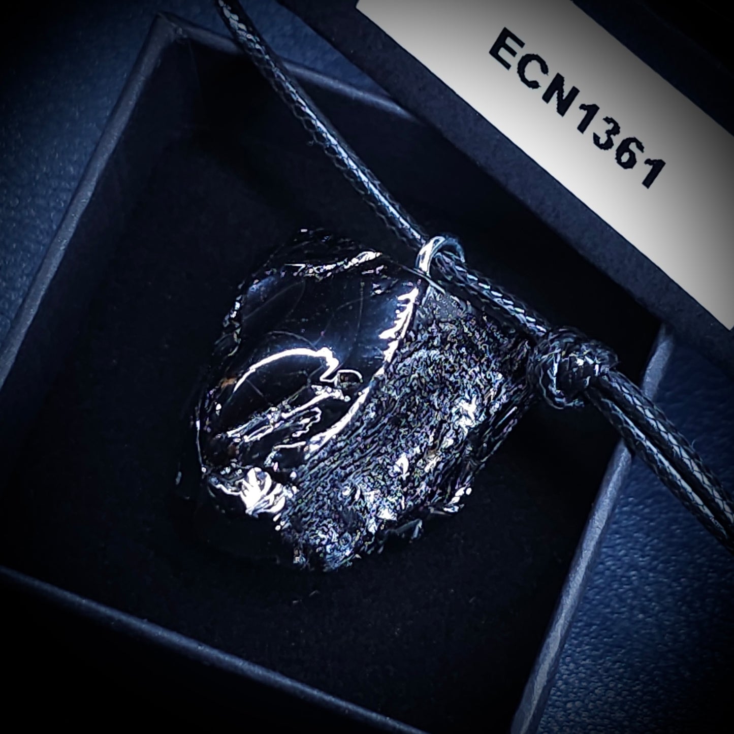 ECN 1361 - 13.61g ELITE RAW TYPE 1 SHUNGITE PENDANT NECKLACE