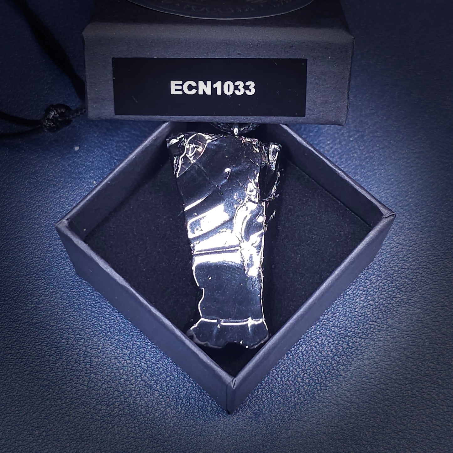 ECN 1033 - 10.33g ELITE RAW TYPE 1 SHUNGITE PENDANT NECKLACE