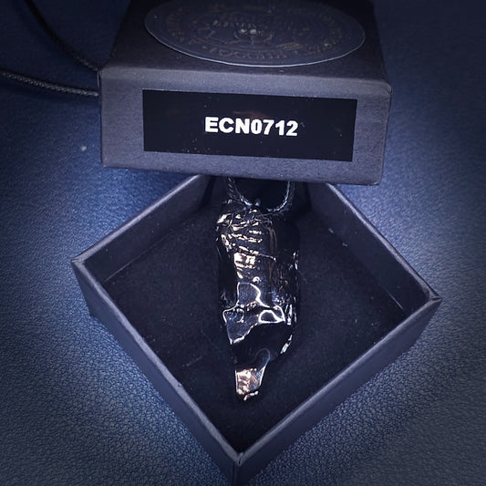 ECN 0712 - 7.12g ELITE RAW TYPE 1 SHUNGITE PENDANT NECKLACE