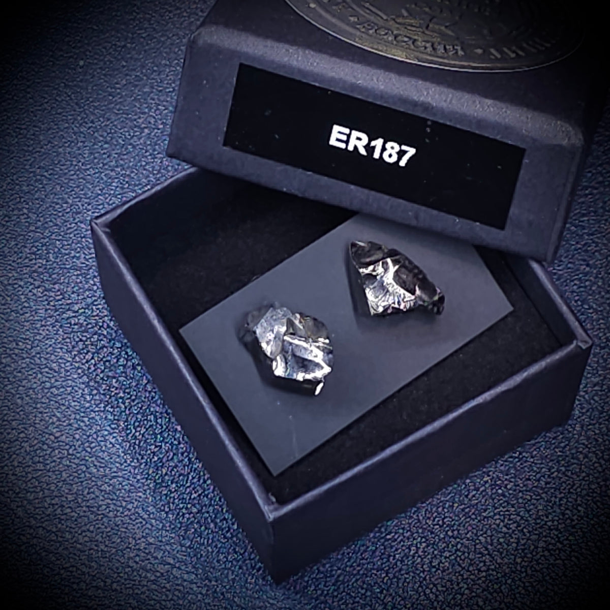 ER187 genuine Type 1 raw shungite earrings