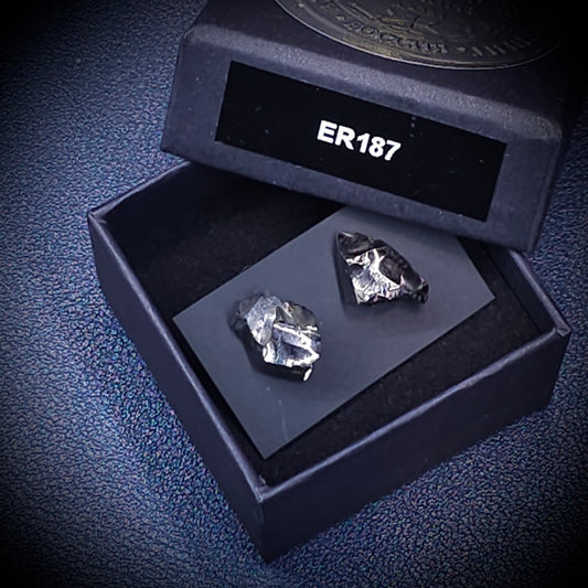 ER187 genuine Type 1 raw shungite earrings