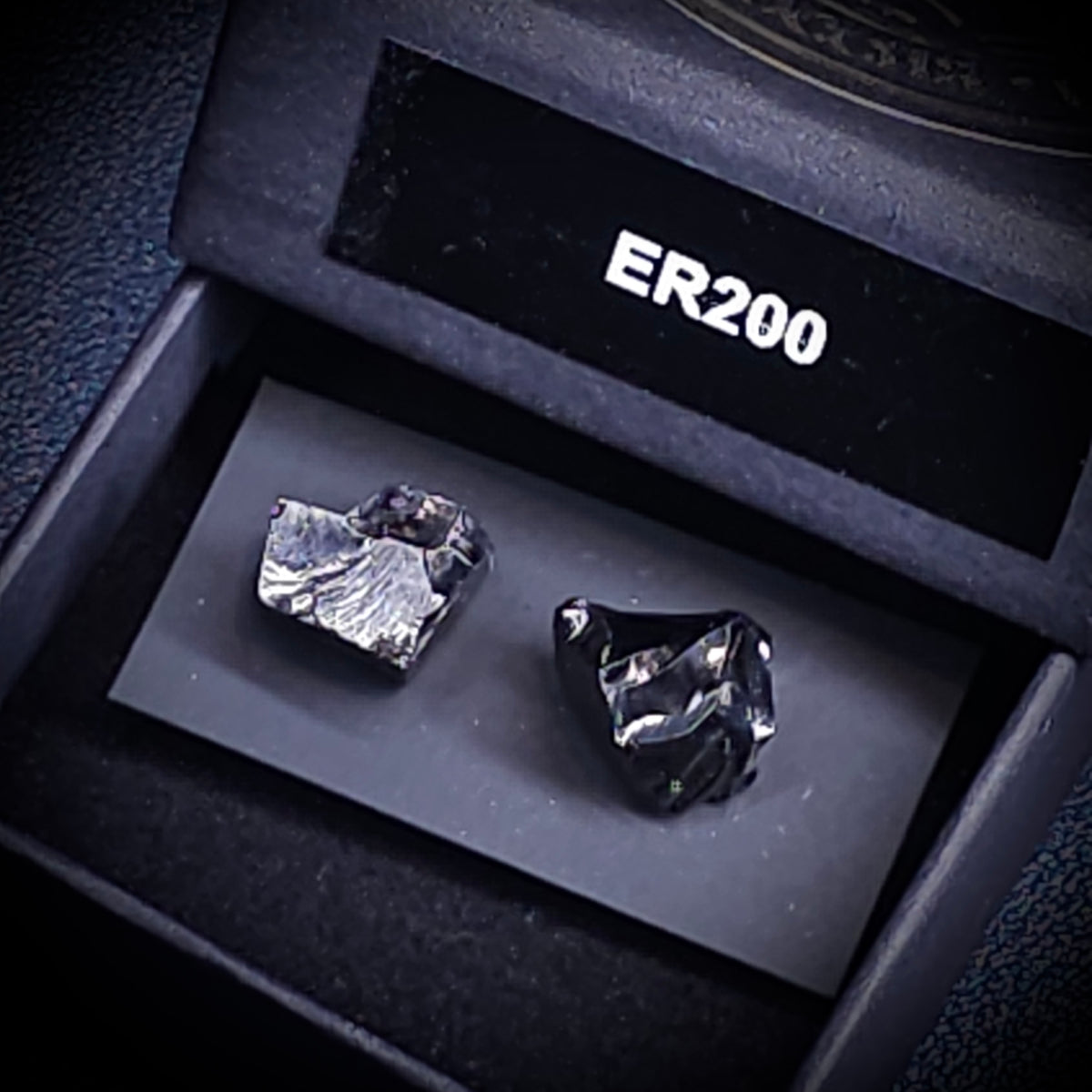 ER200 genuine Type 1 raw shungite earrings