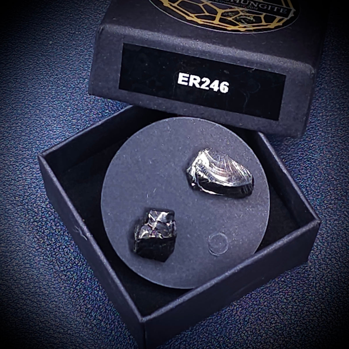 ER246 genuine Type 1 raw shungite earrings
