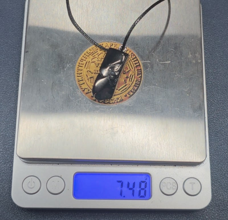 ECN0748 - 7.48g ELITE RAW TYPE 1 SHUNGITE PENDANT NECKLACE