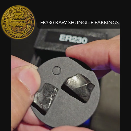 ER230 -  Type 1 Raw Shungite Earrings Set