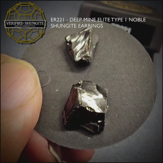 ER221 -  Type 1 Raw Shungite Earrings Set