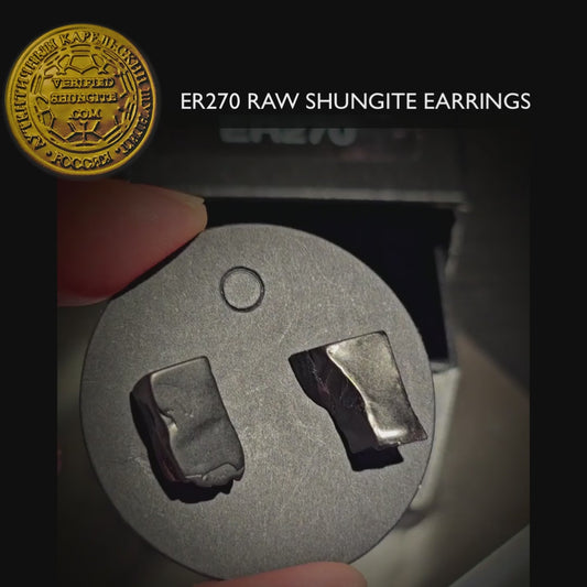ER270 -  Type 1 Raw Shungite Earrings Set